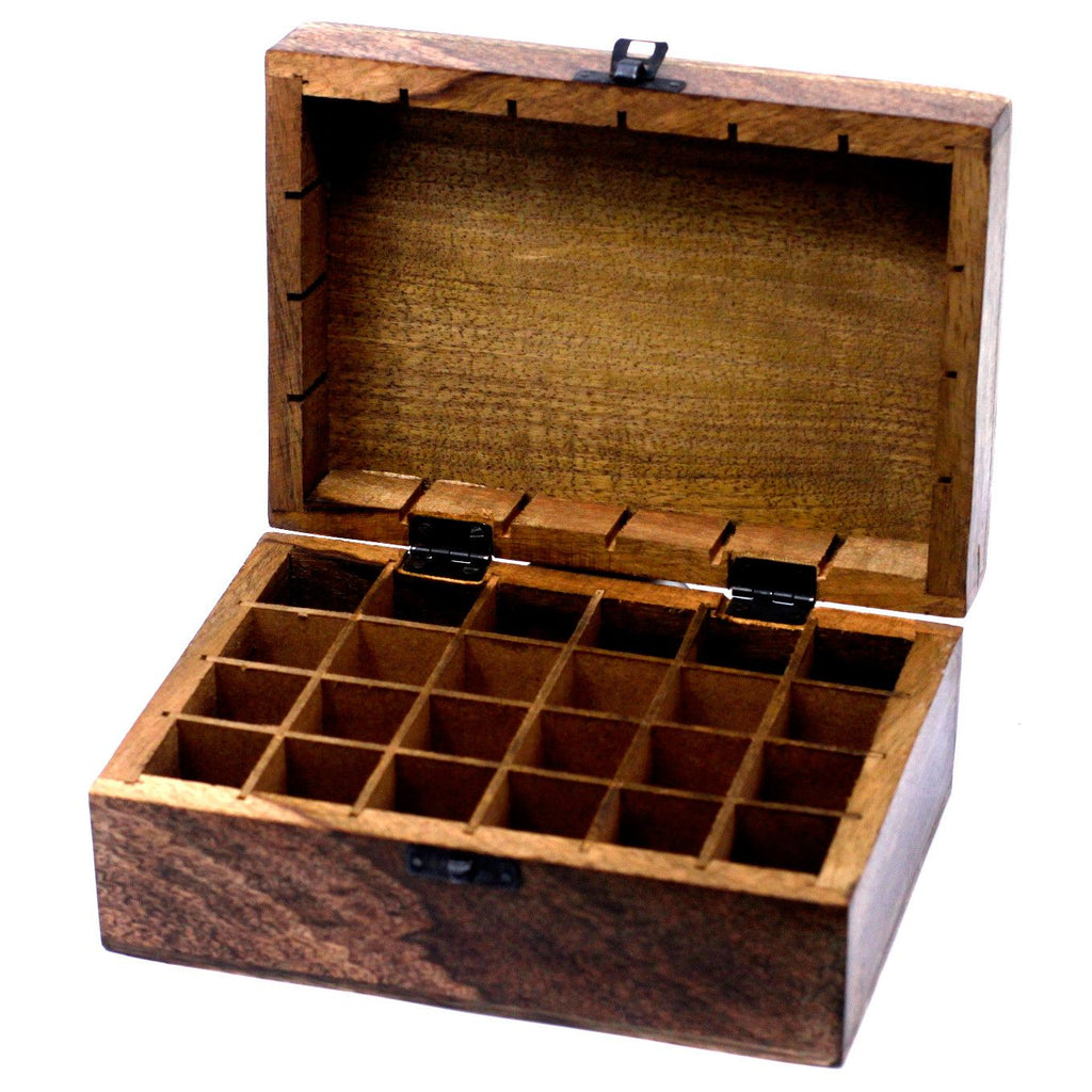 * Coffret d’aromathérapie sculpté à motifs floraux – 24 flacons