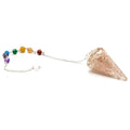 * Pendule chakra en orgonite avec quartz rose
