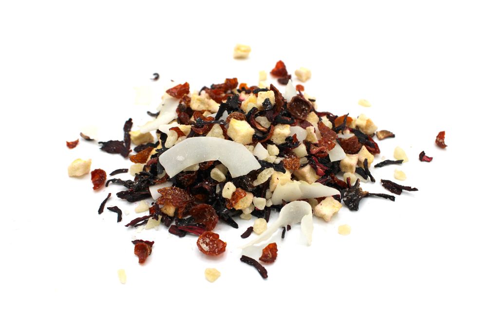 Îles Cachées 50g – Infusion Piña Colada Ananas Noix de Coco Cynorrhodon | Sachet Artisanal