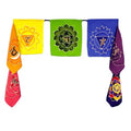 * Guirlande de sept drapeaux des chakras, 32 × 23 cm chacun