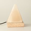 * Lampe en sel blanc de l’Himalaya USB en forme de pyramide, 9 cm, lumière multicolore