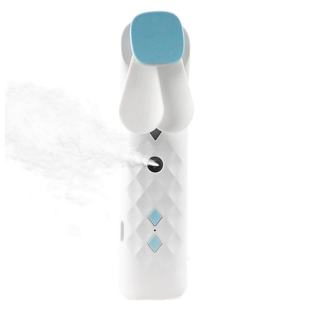 * Ventilateur et brumisateur nano pour le visage blanc – Rechargeable par USB