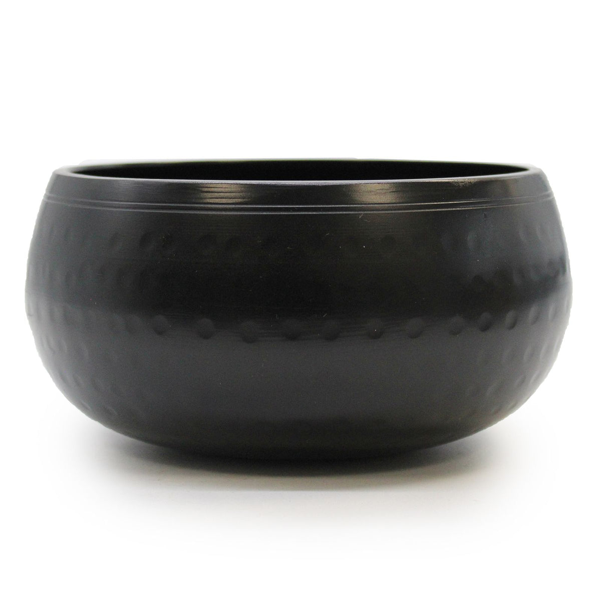 * Bol chantant noir martelé de taille moyenne, 15 cm