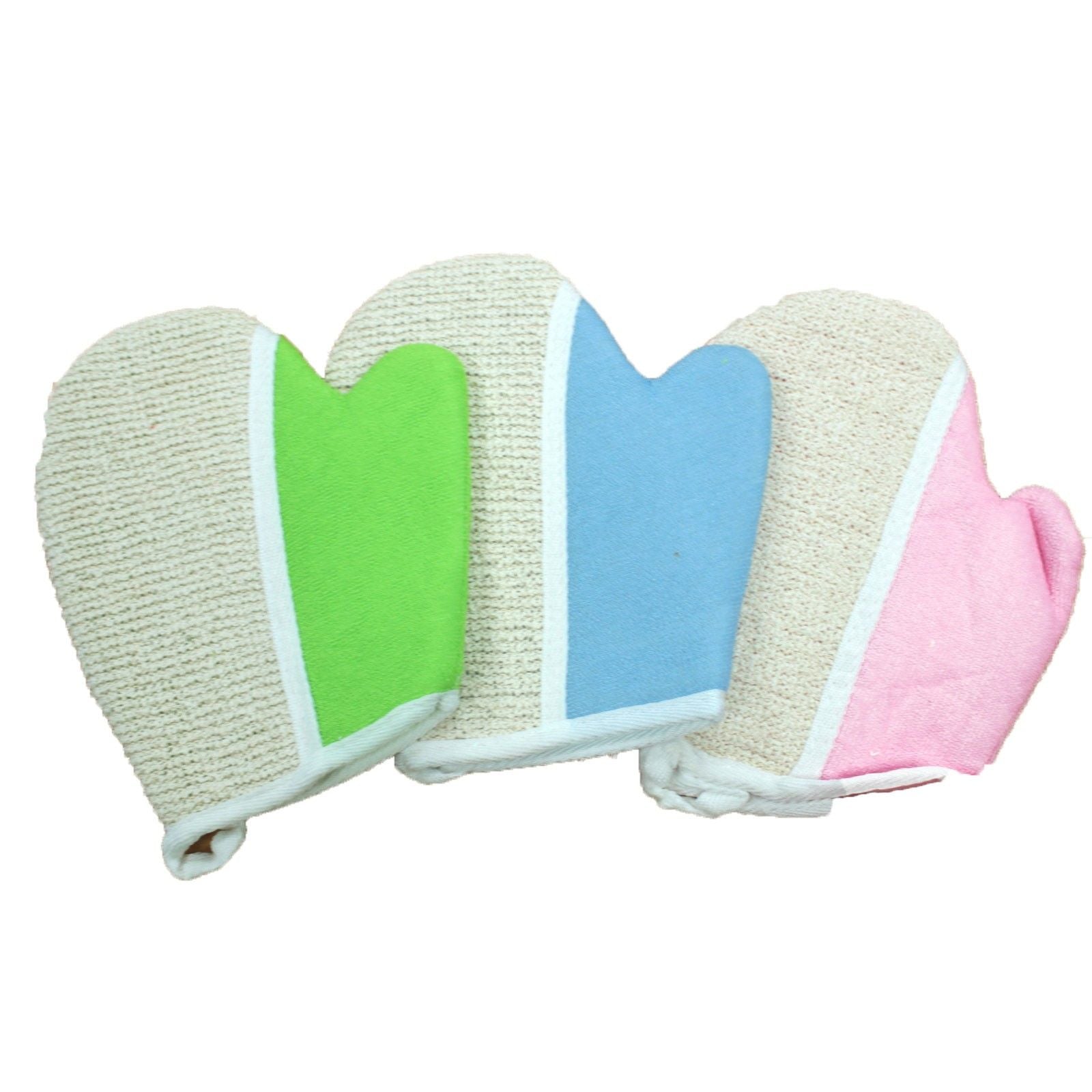Moufle Exfoliante Jute Mix Ajustée – Couleurs Assorties