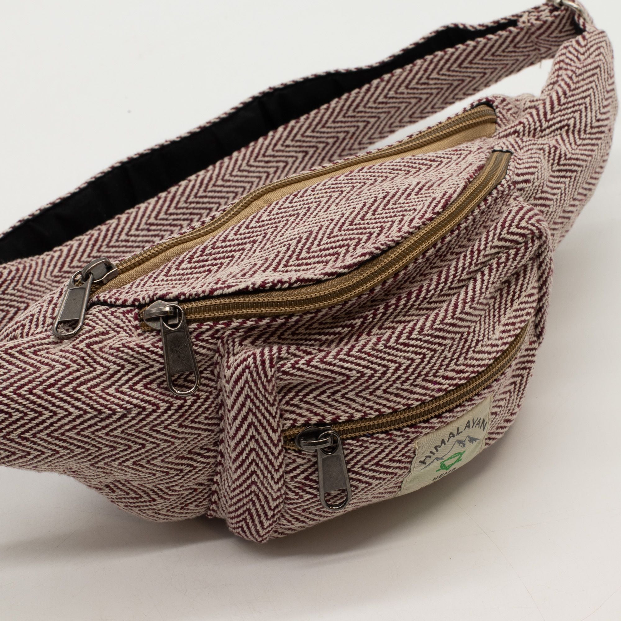 Sac Banane en Coton et Chanvre – Coloris Vin | Style Ceinture Artisanal