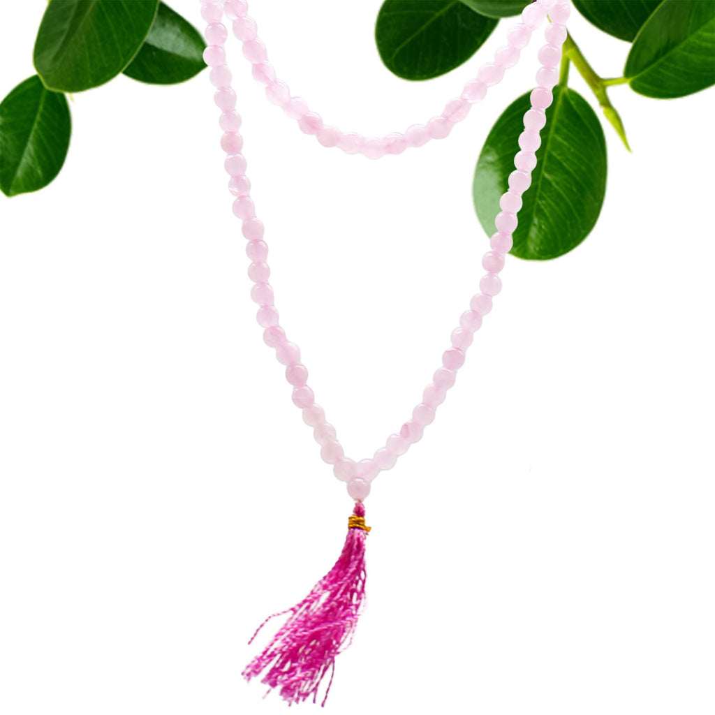 Mala de 108 perles en quartz rose