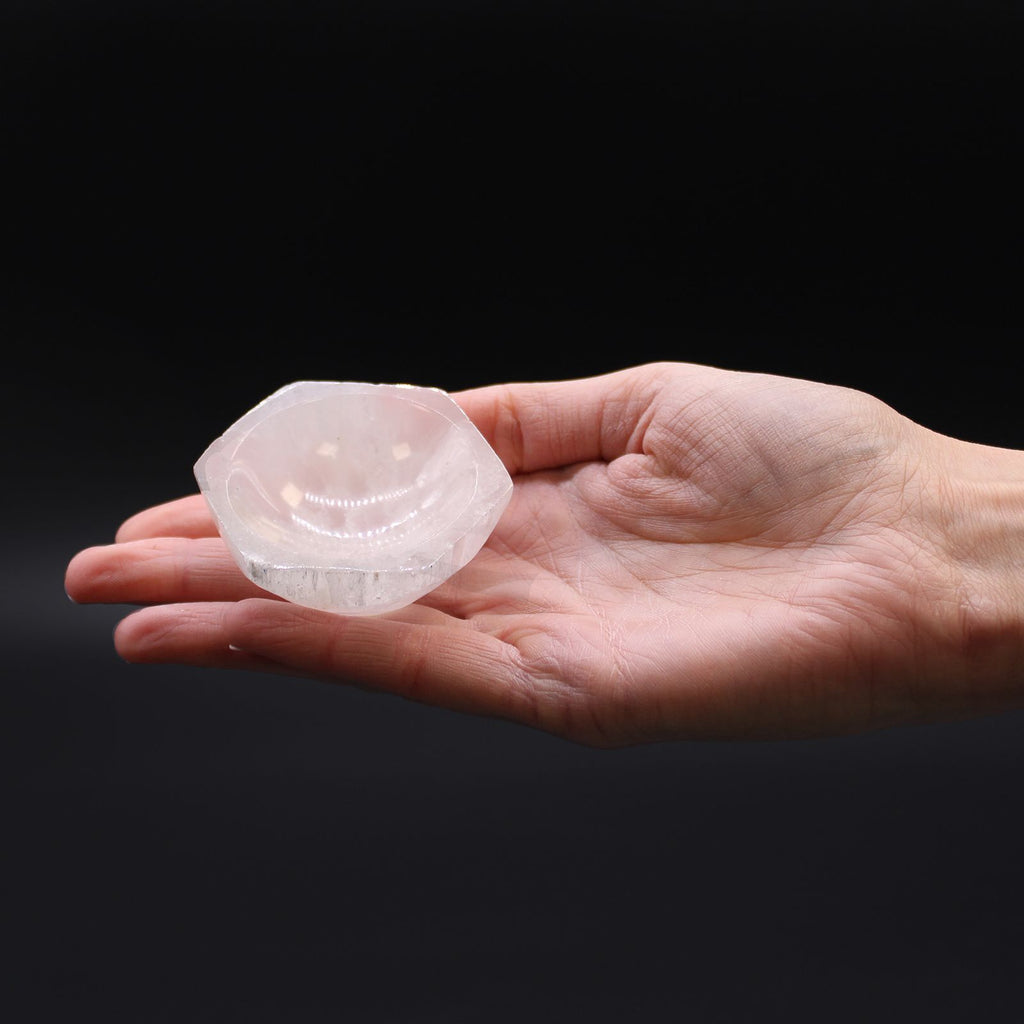 Coupelle hexagonale en sélénite – 6 cm