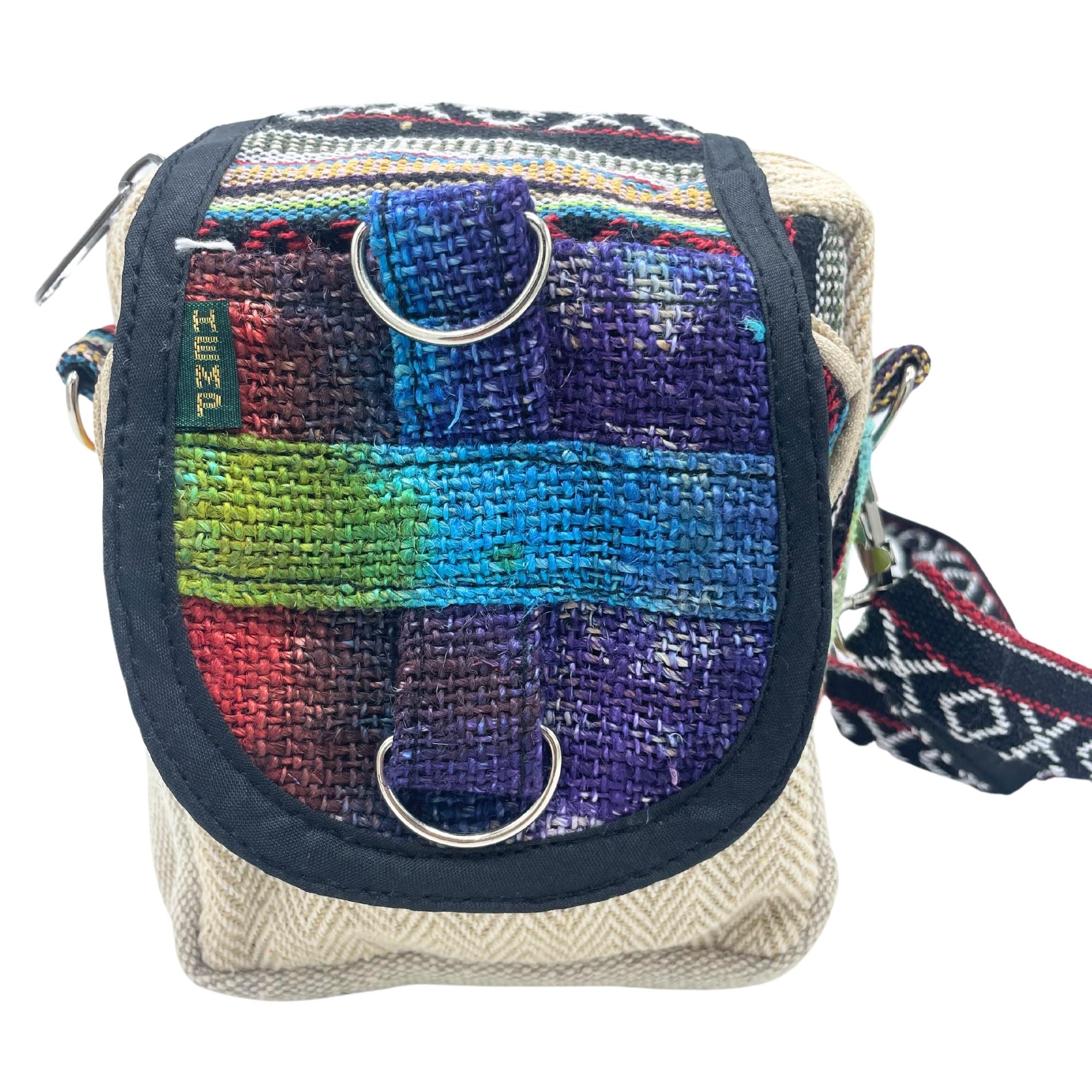 Sacoche Messenger Tie-Dye en Chanvre – Classique | Teinture Artisanale | Fait Main Népal