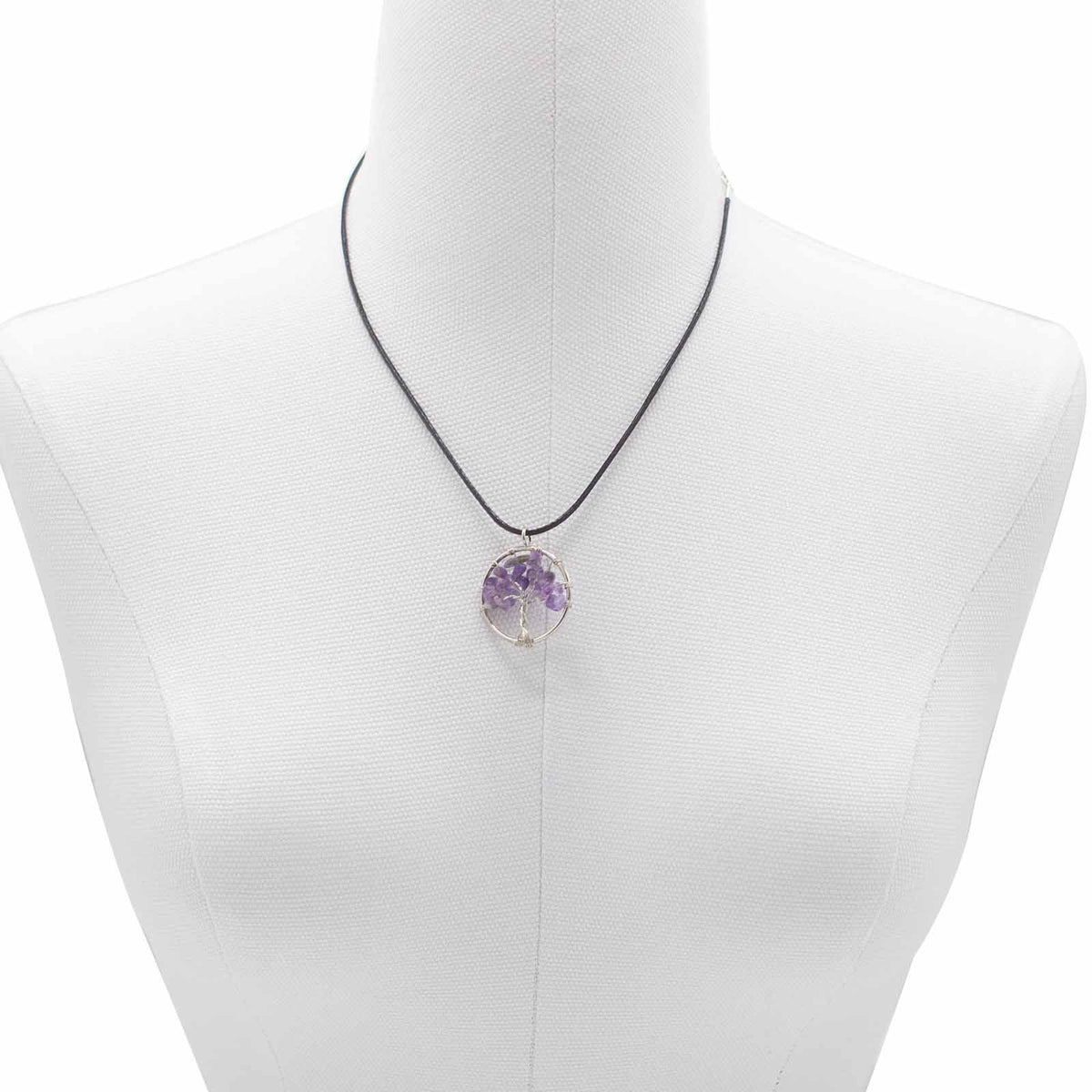 Pendentif arbre de vie en améthyste