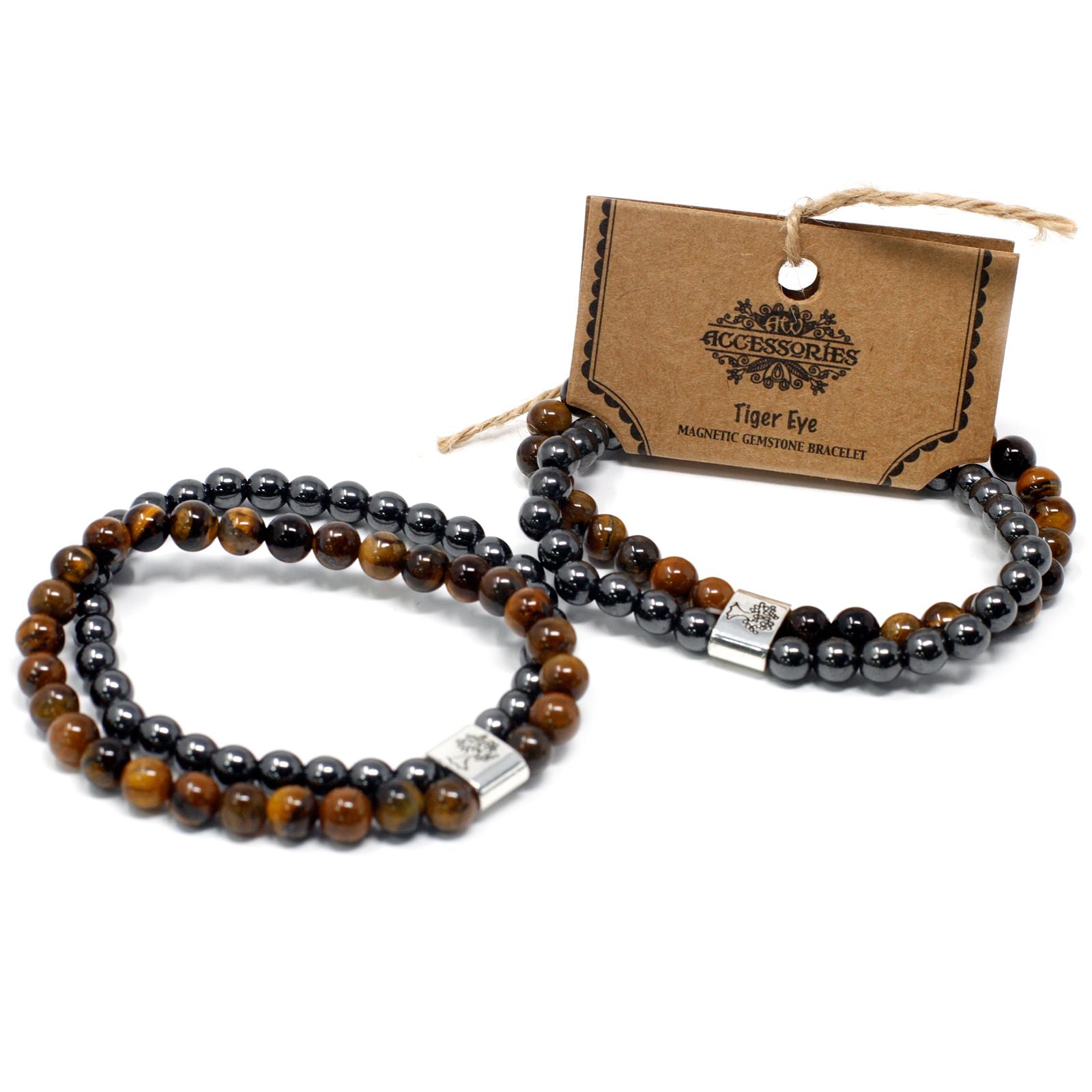 Bracelet Magnétique en Pierres Naturelles – Œil de Tigre
