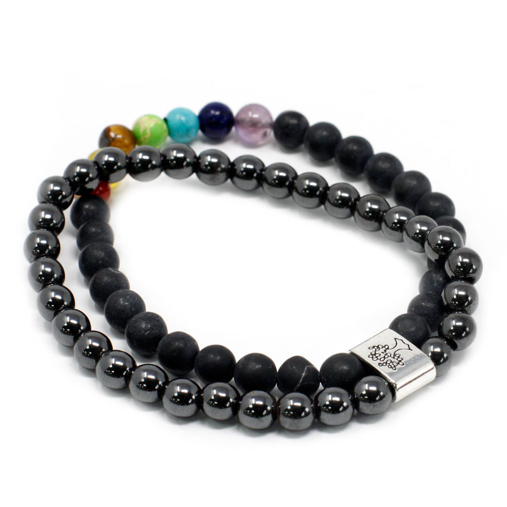 Bracelet Magnétique Chakra – Pierre Noire