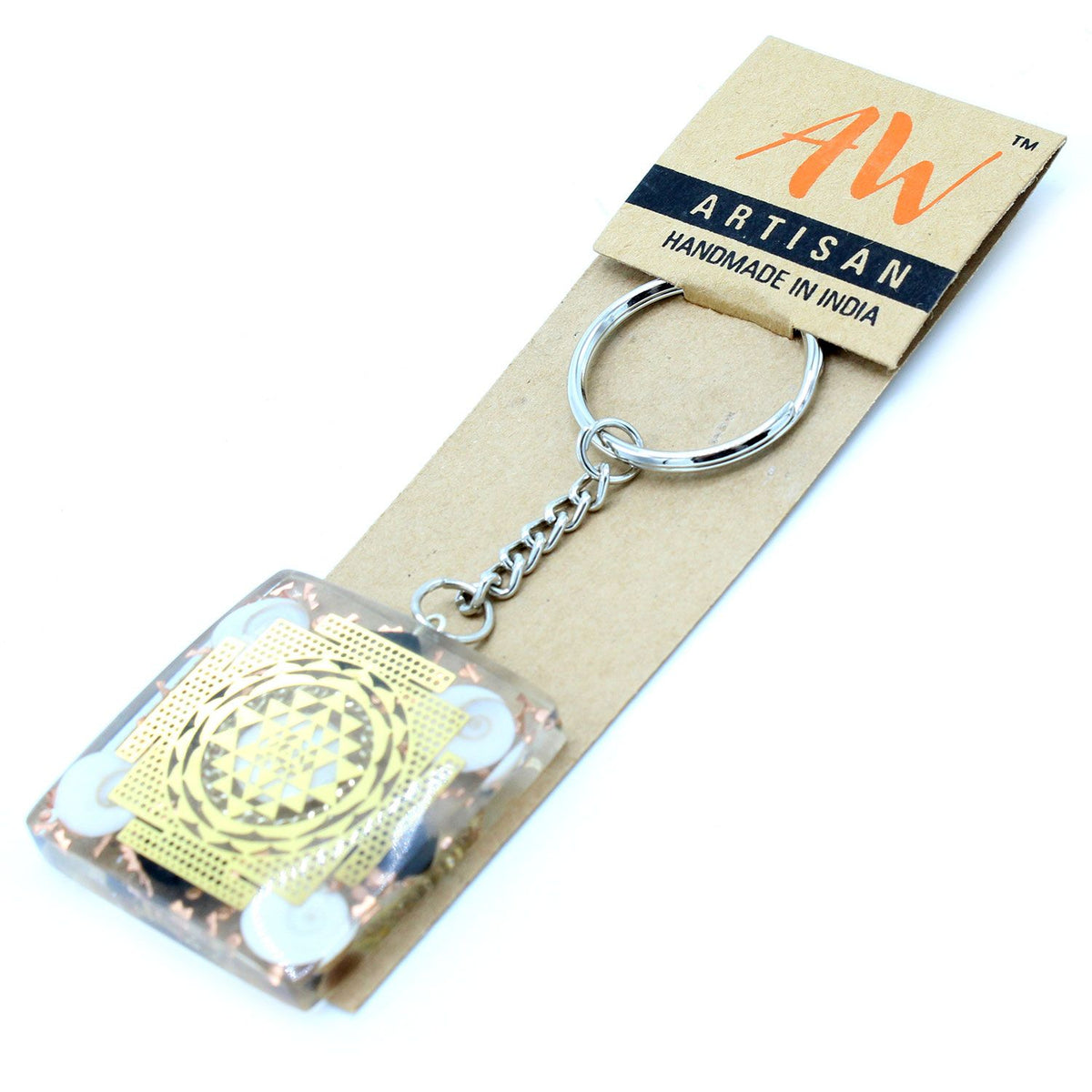 * Porte-clés en orgonite – Protection du foyer et tourmaline