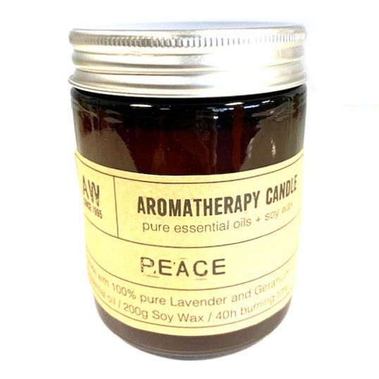 * Bougie Aromathérapie au Soja 200g - Paix | Lavande & Géranium
