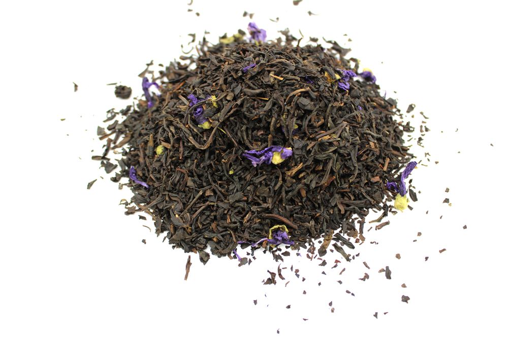 Earl Grey Préféré de Merlin 50g – Thé Noir Bergamote & Mauve | Sachet Artisanal