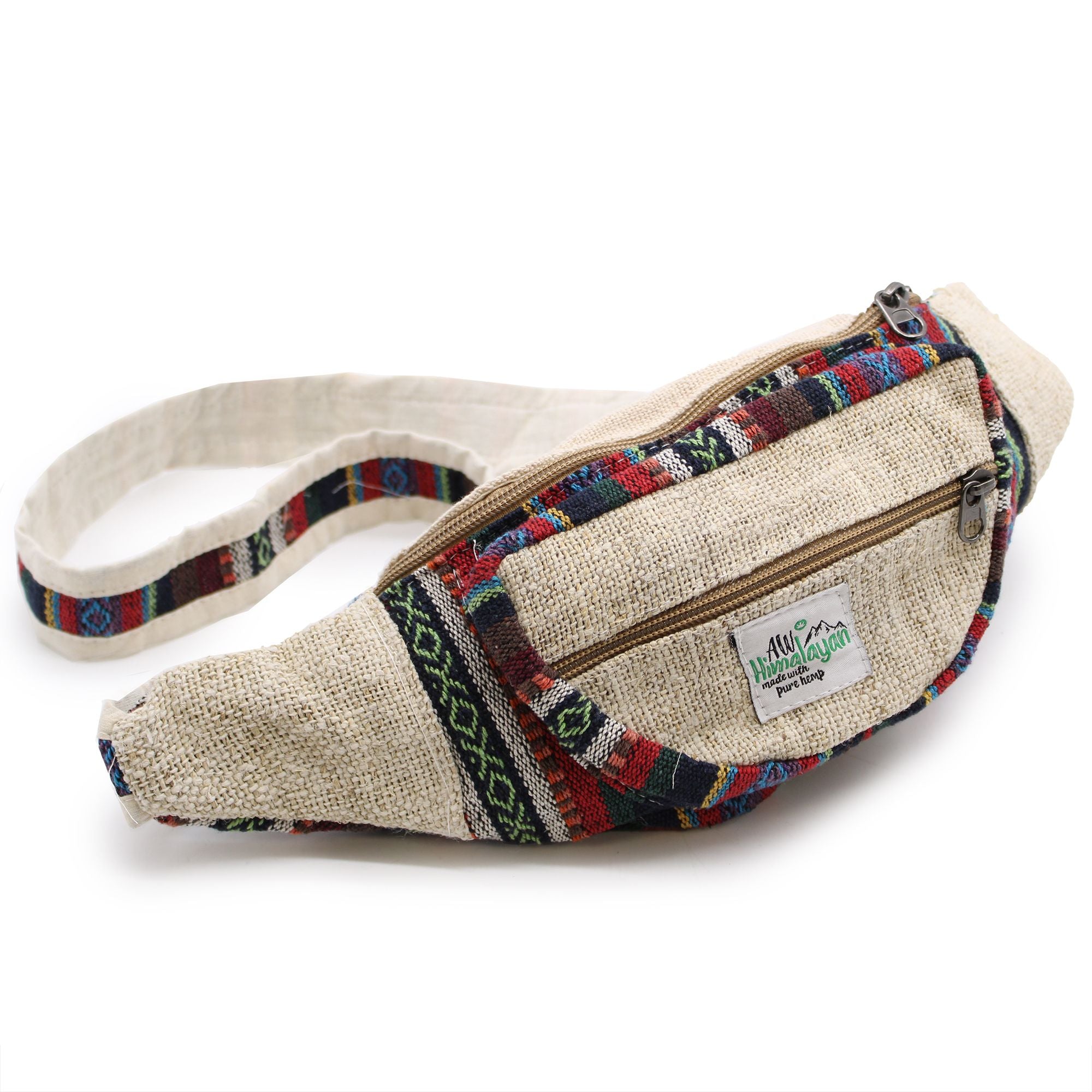 Sac Banane en Chanvre & Coton Naturel — Artisanal Népalais Éco-responsable