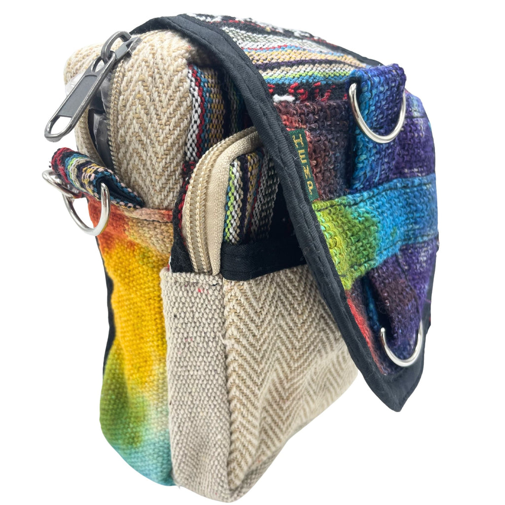 Sacoche Messenger Tie-Dye en Chanvre – Classique | Teinture Artisanale | Fait Main Népal