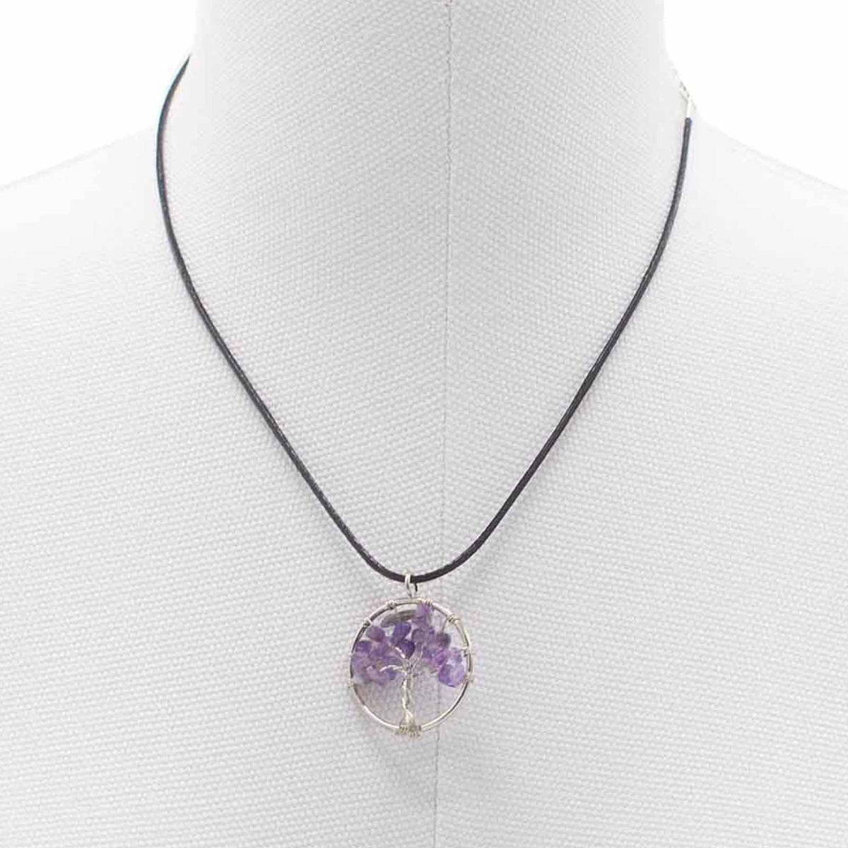Pendentif arbre de vie en améthyste