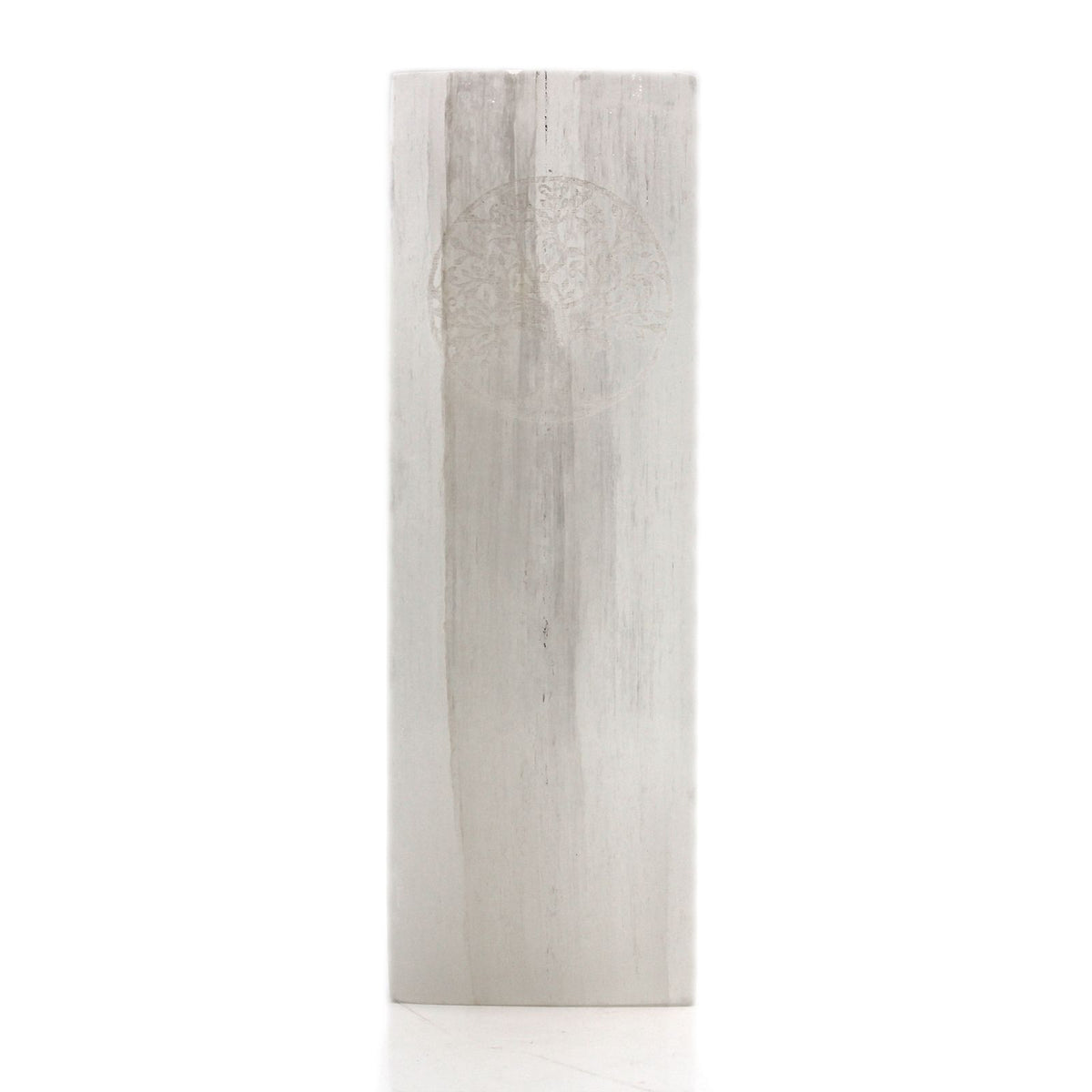 Lampe en bloc de sélénite – Arbre de Vie – 25 cm