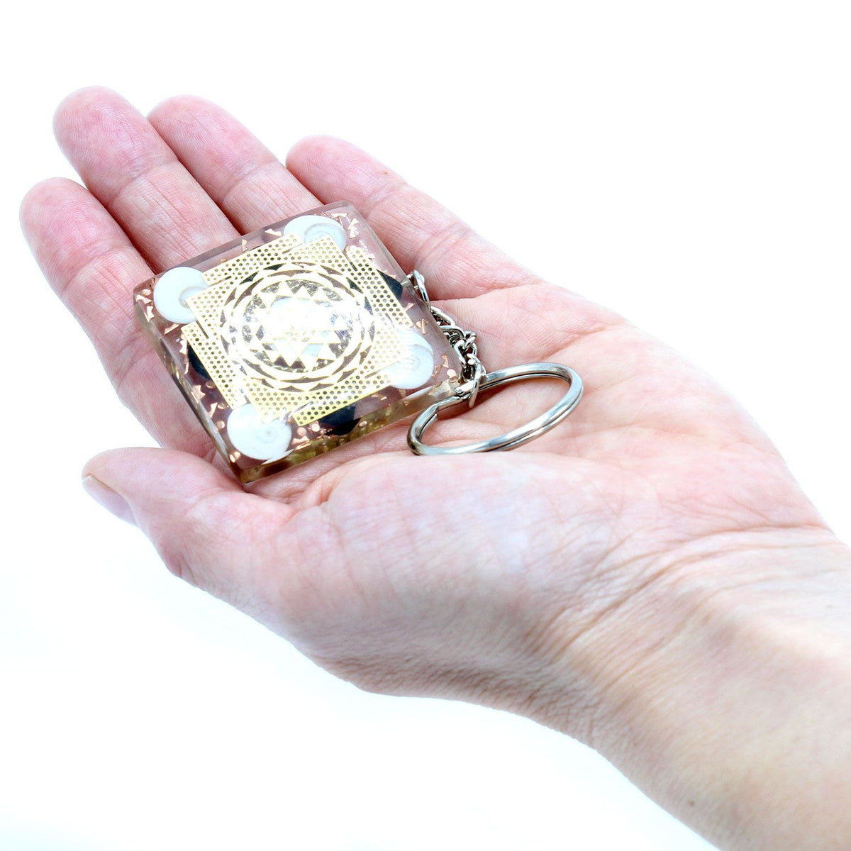 * Porte-clés en orgonite – Protection du foyer et tourmaline
