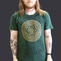 * T-Shirt en Coton Délavé Nomad Sari – Chakra – Vert – L