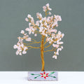 Arbre décoratif en quartz rose, 160 pierres