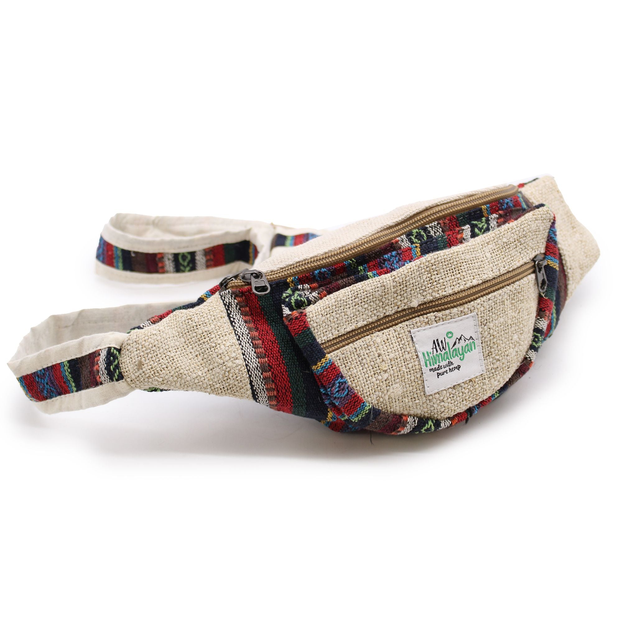 Sac Banane en Chanvre & Coton Naturel — Artisanal Népalais Éco-responsable