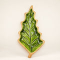 * Perdu dans la forêt – Bol en bois émaillé en forme de feuille – 33 × 17 cm