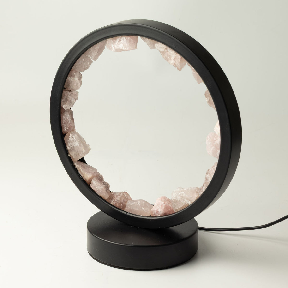 * Lampe halo en quartz rose – Corps Zen
