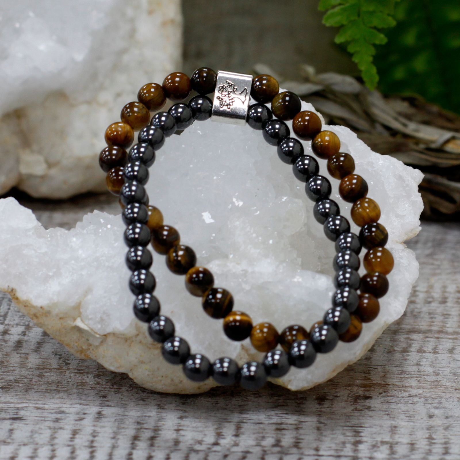 Bracelet Magnétique en Pierres Naturelles – Œil de Tigre