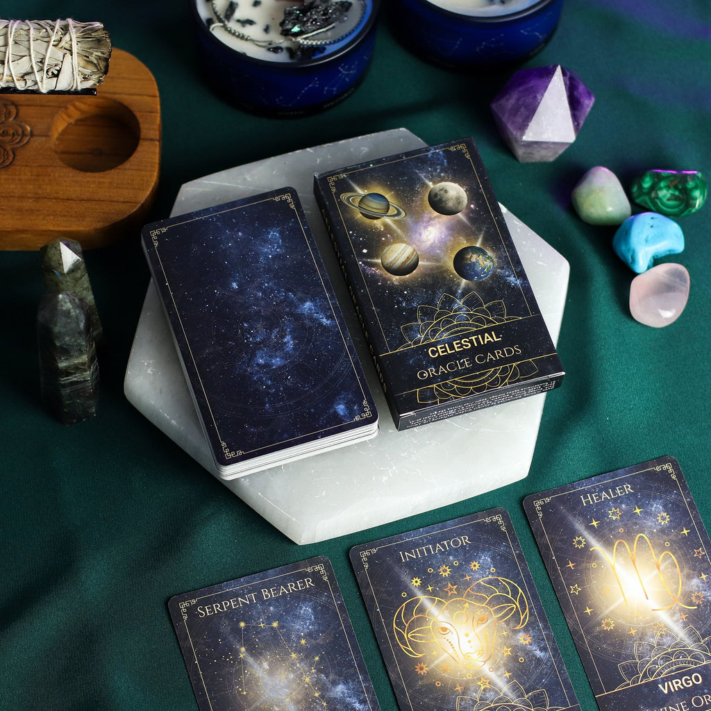 Cartes Oracle Atlas de l'Énergie Céleste – Jeu Spirituel 40 Cartes