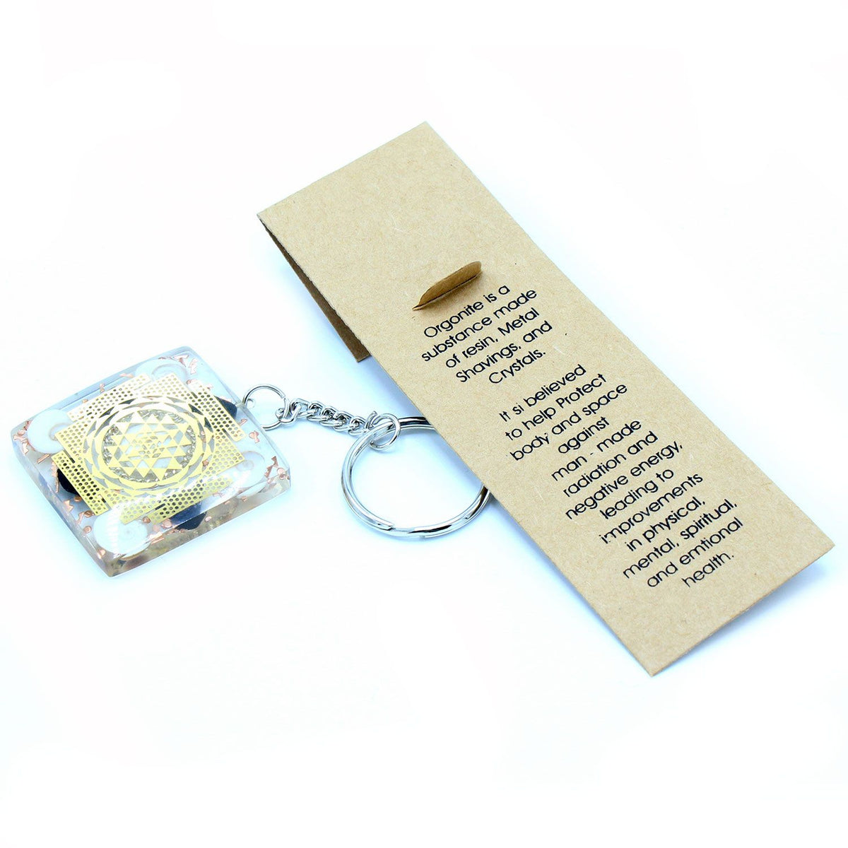 * Porte-clés en orgonite – Protection du foyer et tourmaline
