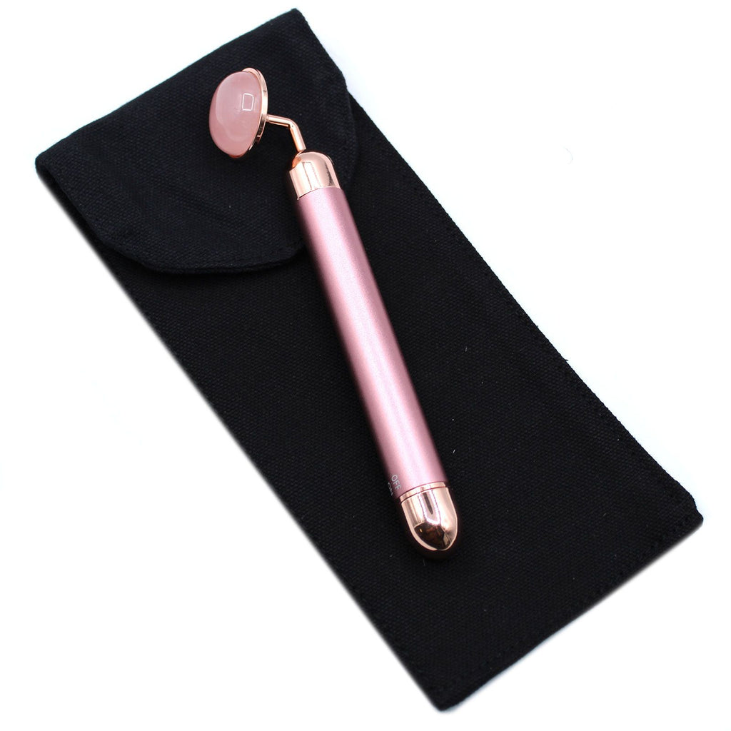 Appareil de massage vibrant en quartz rose