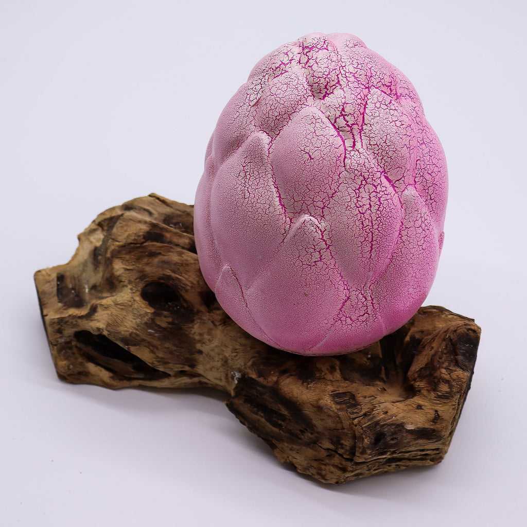 * Lampe DriftGlow en bois flotté, abat-jour fleur de lotus craquelé violet