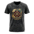 * T-Shirt en Coton Délavé Nomad Sari – Boussole de Vie – Anthracite – M