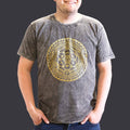 * T-Shirt en Coton Délavé Nomad Sari – Chakra – Gris Foncé – XL