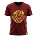* T-Shirt en Coton Délavé Nomad Sari – Mandala Dragon – Bordeaux – L