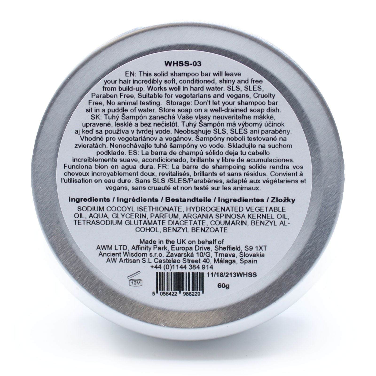 Shampoing Solide Wild Hare 60g – Noix de Coco | Nourrissant & Naturel