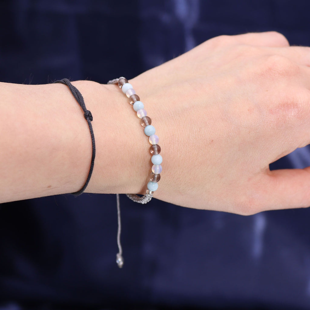 * Bougie Cristal Zodiaque avec Bracelet en Pierres Précieuses – Cancer