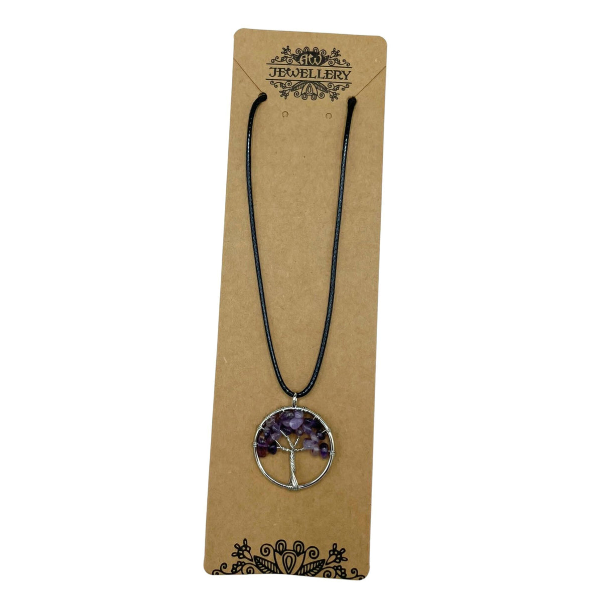 Pendentif arbre de vie en améthyste