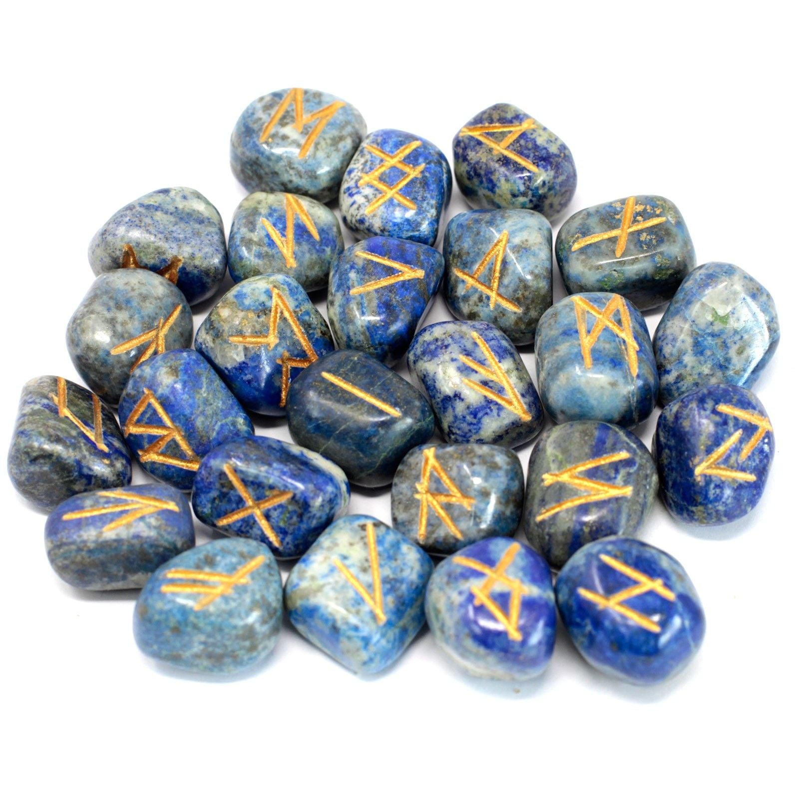 Set de Pierres Runiques en Pochette – Lapis-Lazuli