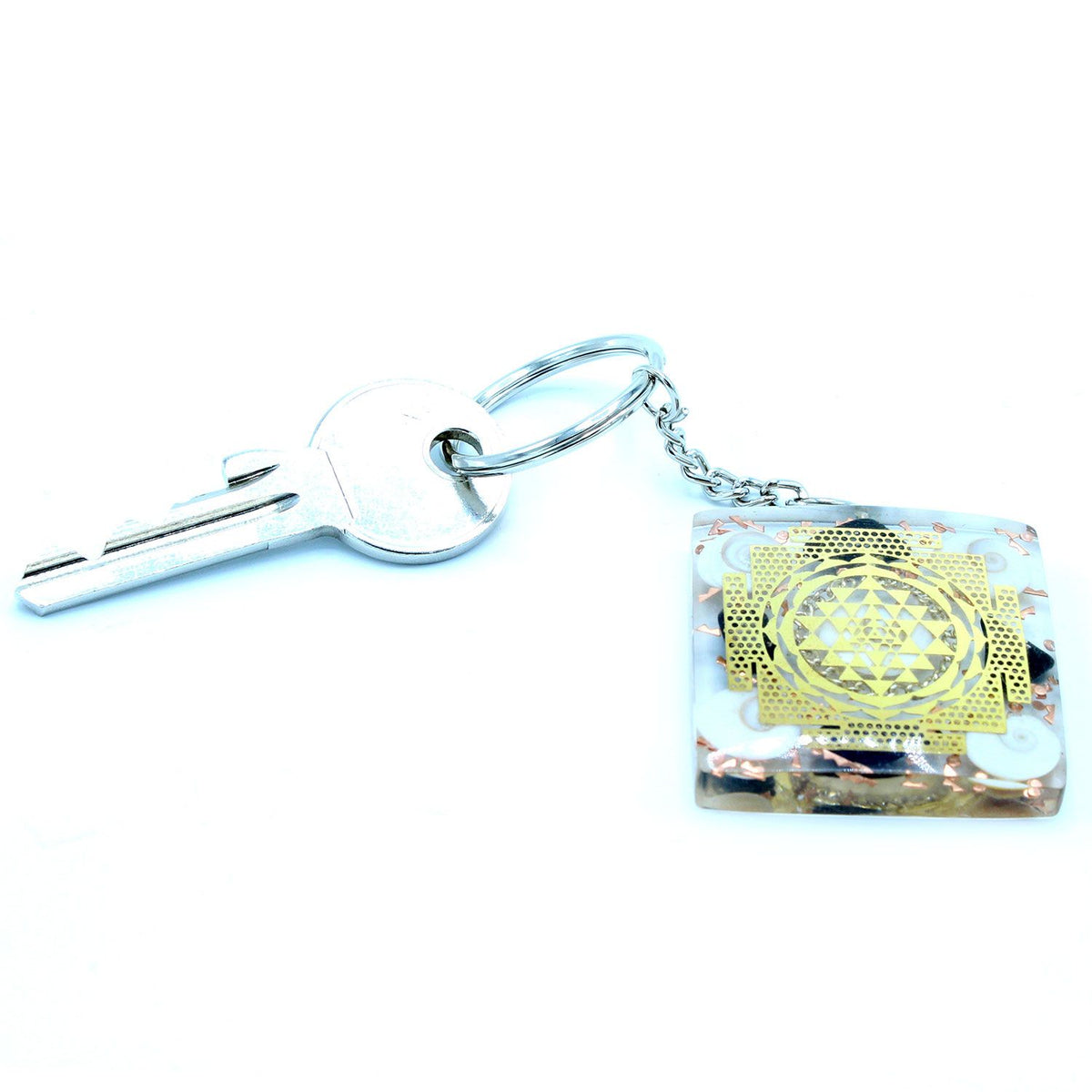 * Porte-clés en orgonite – Protection du foyer et tourmaline