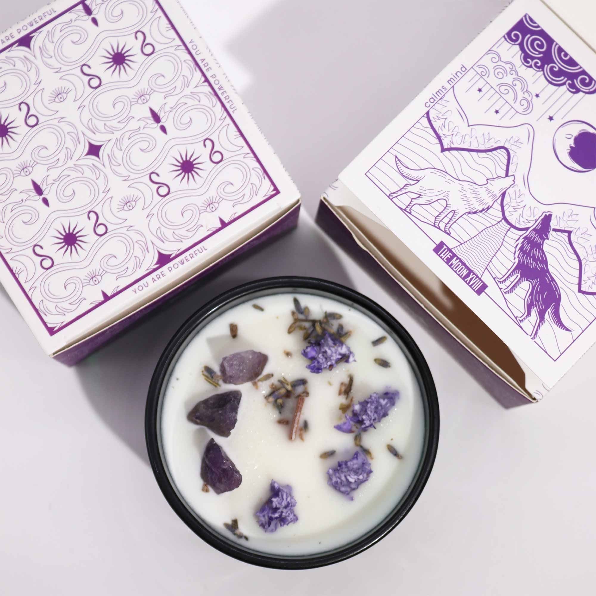 Bougie Magique aux Fleurs & Cristaux Hop Hare – La Lune