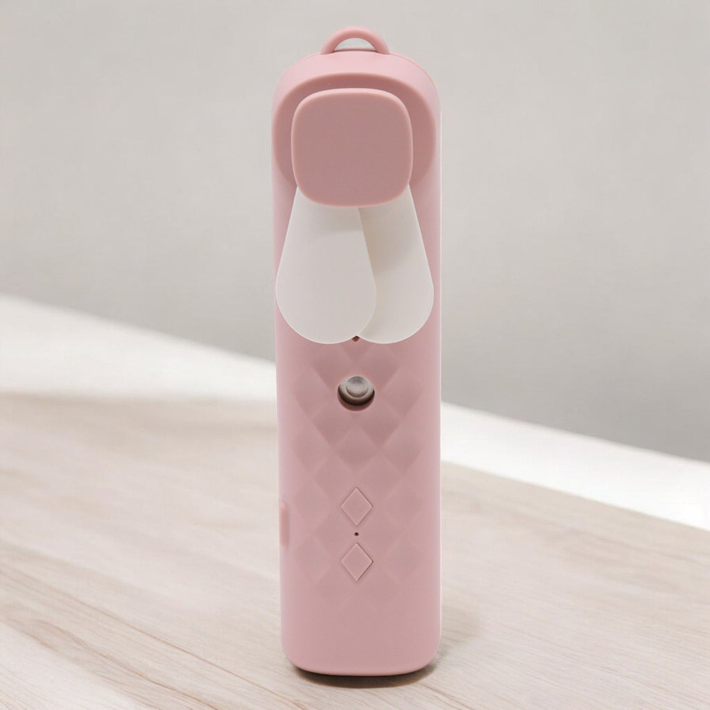 * Ventilateur et brumisateur nano pour le visage rose – Rechargeable par USB
