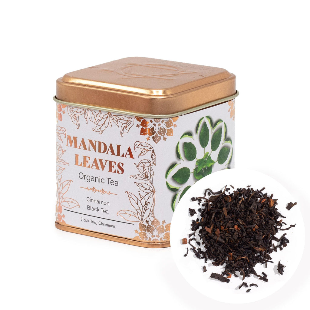 Thé Noir Bio à la Cannelle 50g – Mélange Artisanal Chaleureux & Réconfortant | Boîte Métallique
