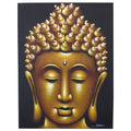 * Tableau Bouddha doré avec finition sablée, 60 × 80 cm
