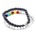 Bracelet Magnétique Chakra – Howlite Blanche