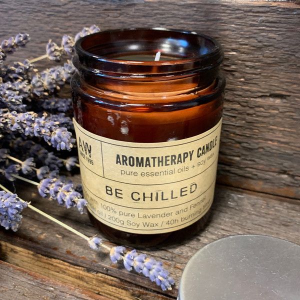 * Bougie Aromathérapie au Soja 200g - Be Chilled | Lavande & Fenouil