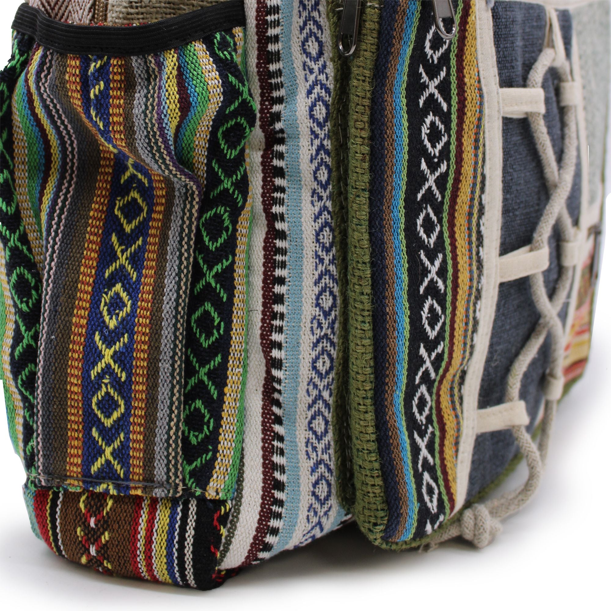 Grand Sac à Dos en Chanvre – Style Corde & Poches | Artisanal Népal