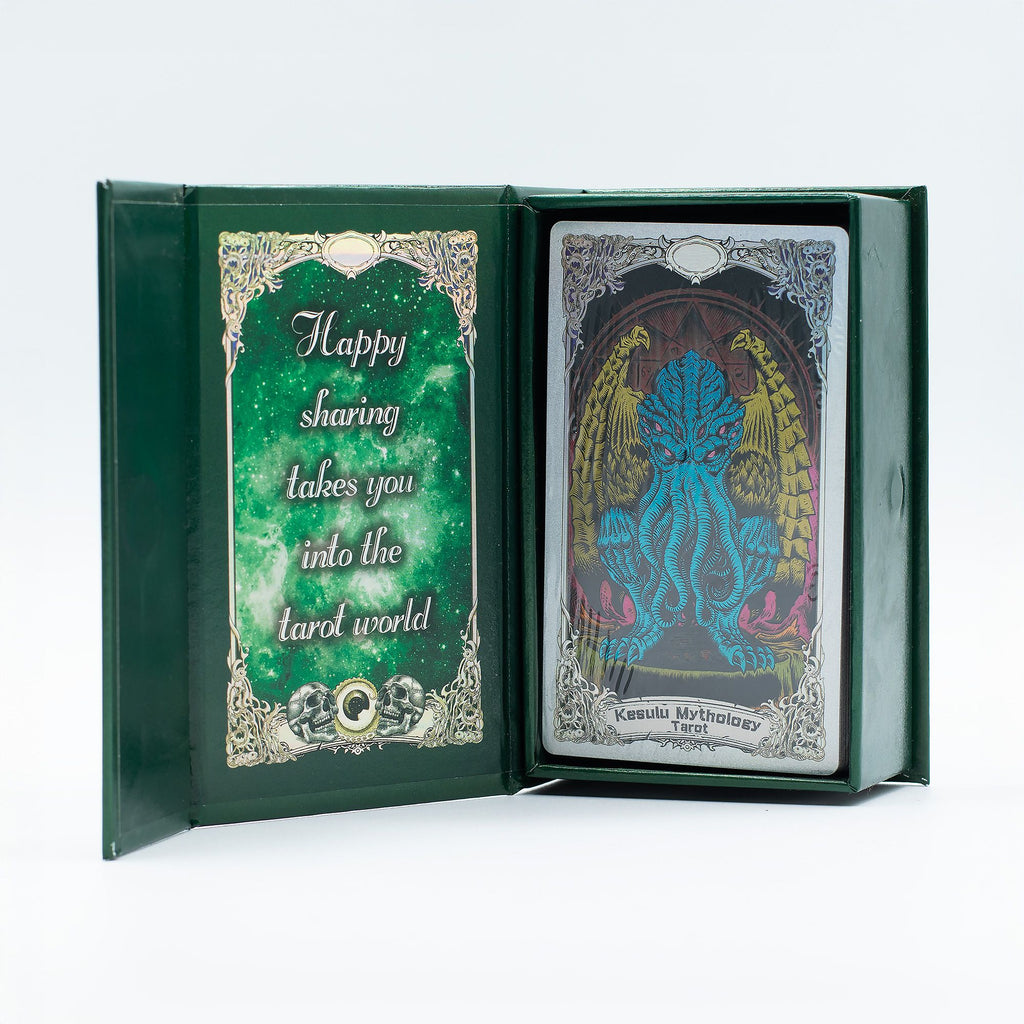 Jeu de Tarot Mythologie Kesulu Feuille Métallisée – 78 Cartes & Livret