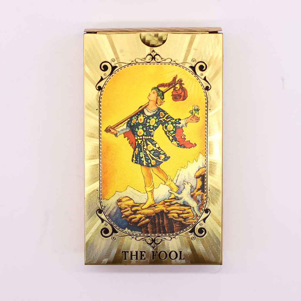 Jeu de Tarot Feuille d'Or Bleu & Or - Œil Omniscient - avec Livret